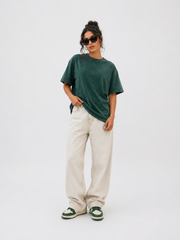 The Ultimate Oversized Acid Wash Tee – Forest Green