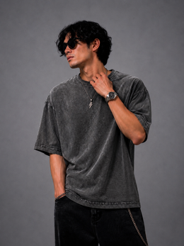 The Ultimate Oversized Acid Wash Tee – Grey